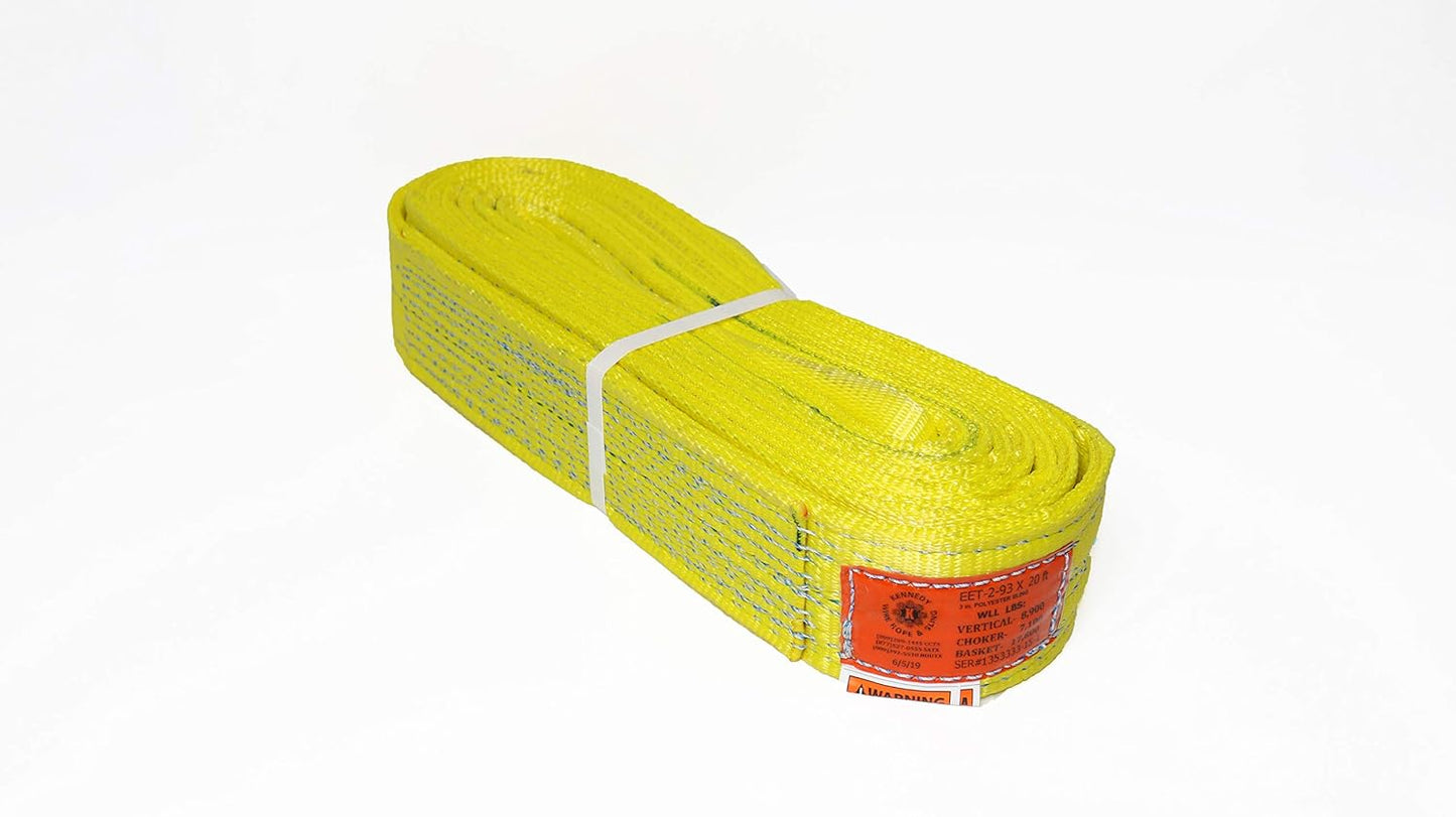 3in x 40ft 2-Ply Twist Eye Polyester Sling - Strong & Lightweight