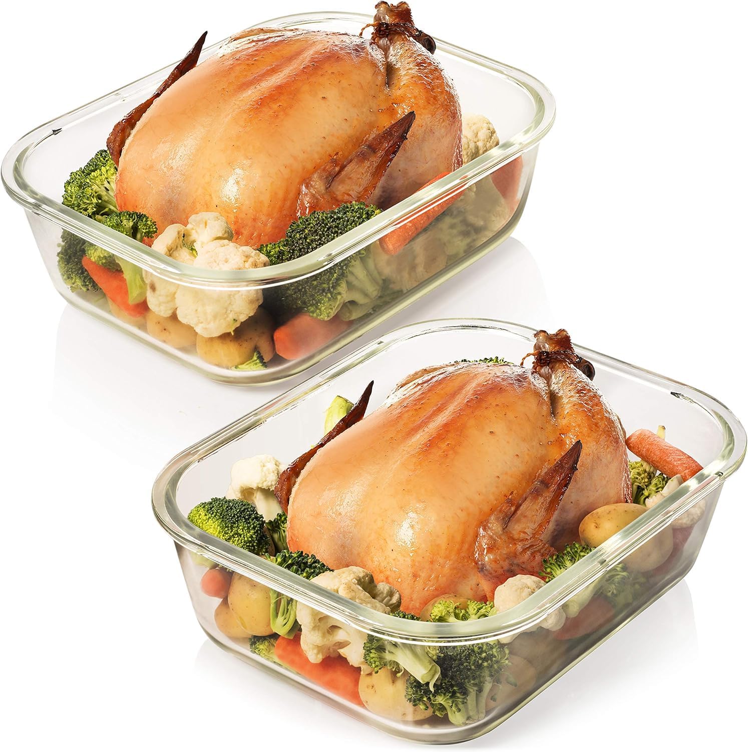 Razab 10 Cups Glass Food Storage Containers Set with Airtight Lids