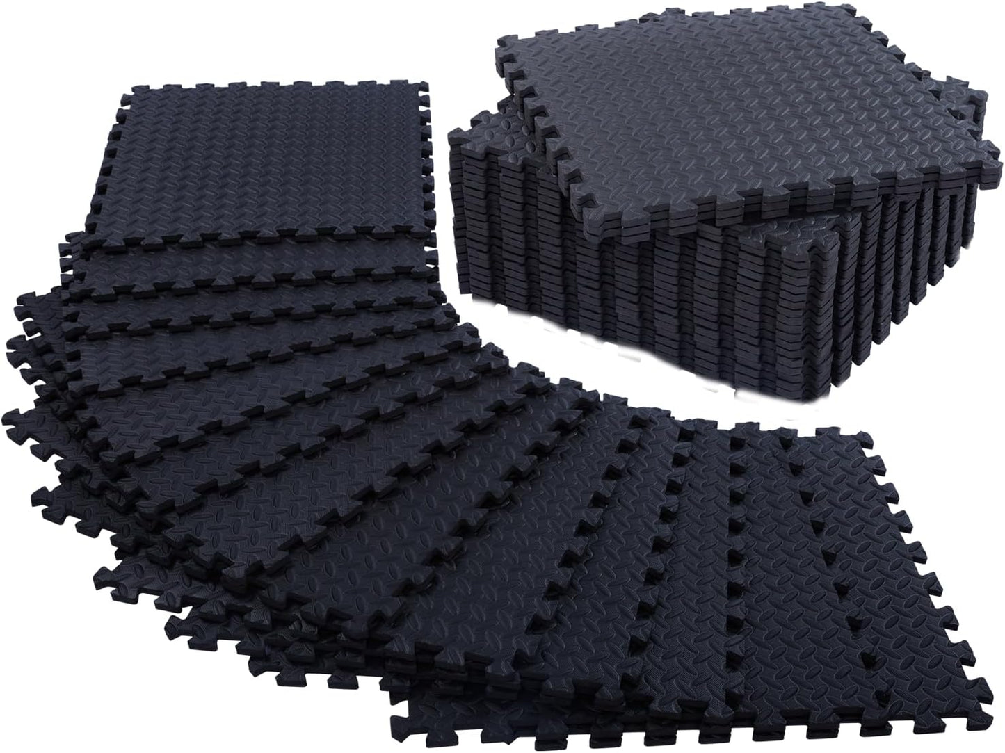 24 Pack Extra Thick Floor Exercise Mat for Home Gym Use