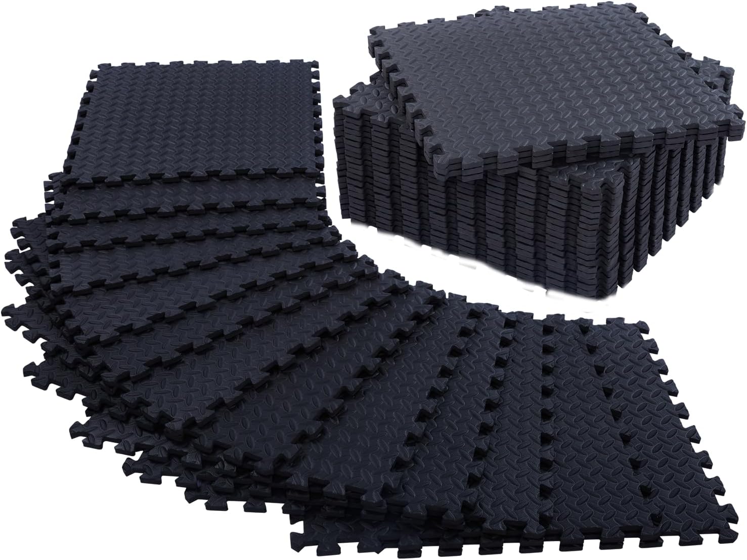 24 Pack Extra Thick Floor Exercise Mat for Home Gym Use
