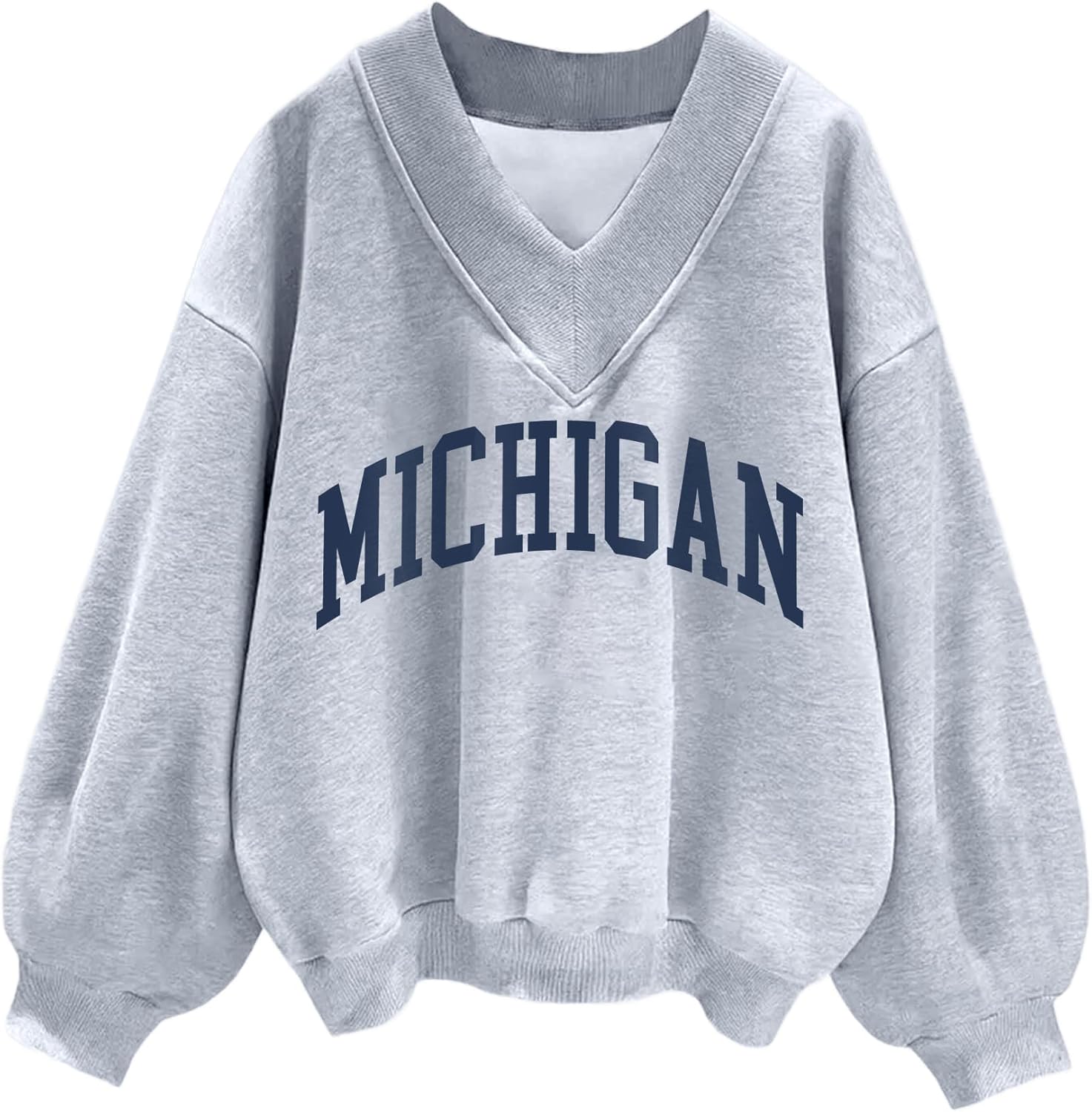 Hilinker Womens V Neck Oversized Sweatshirts for Casual Style