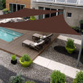 24 ft x 24 ft x 31 ft Brown Sun Shade Sail Canopy - Durable UV Block