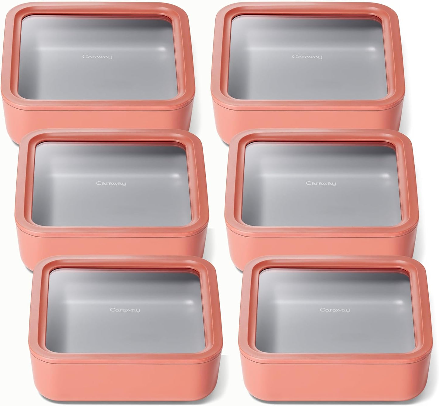 Caraway 6pc Glass Food Storage Set - Non Toxic & Microwave Safe