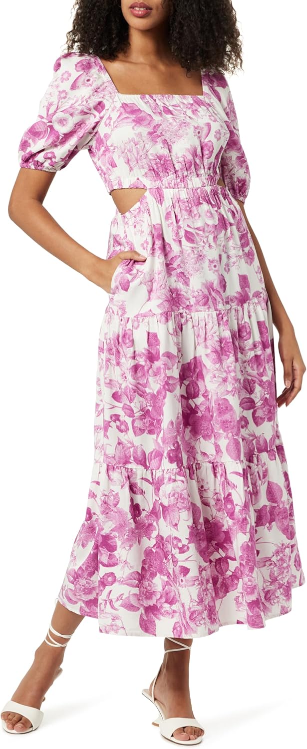 The Drop Women's Anaya Square Neck Cut-Out Tiered Maxi Dress Review