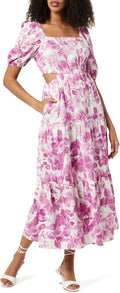 Women's Anaya Square Neck Cut-Out Tiered Maxi Dress - Drapey Tencel