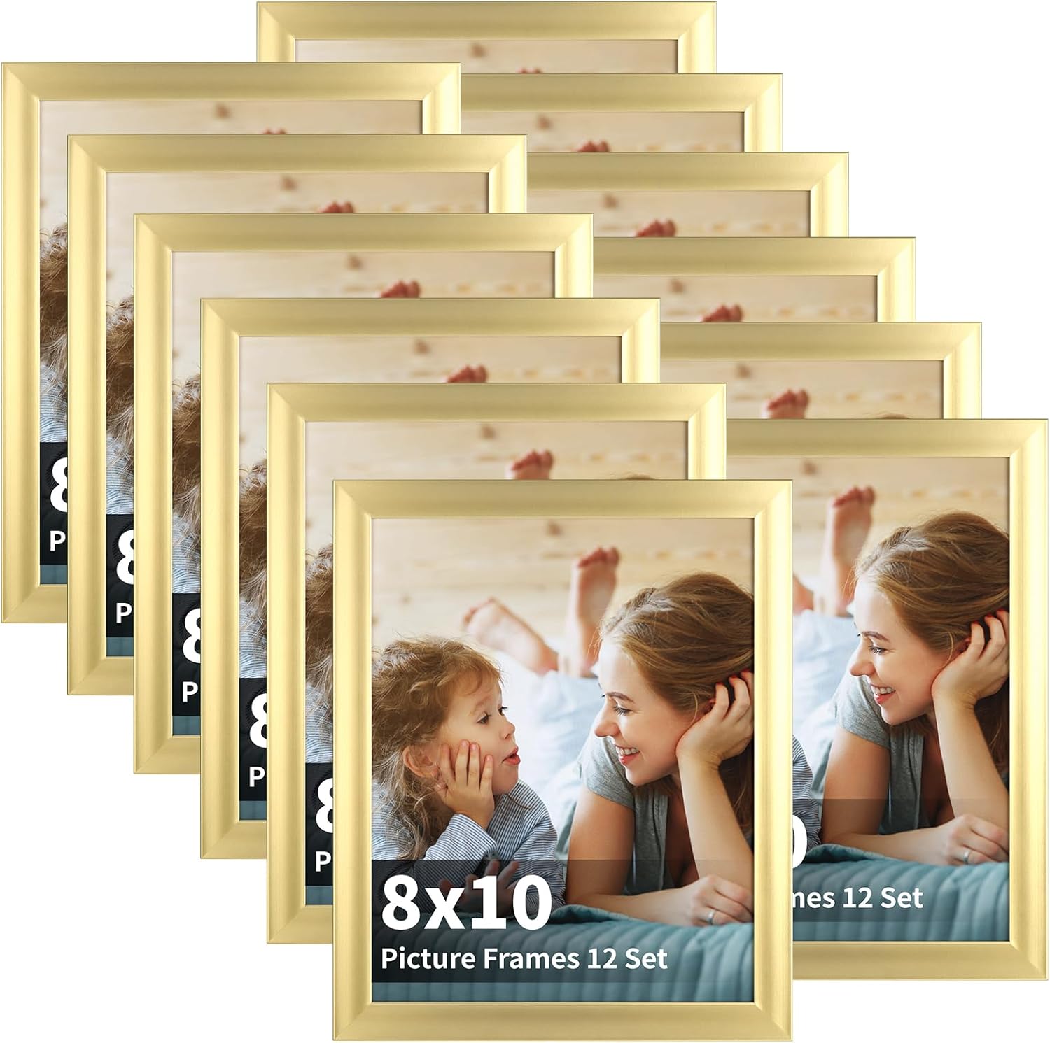 EYMPEU 8x10 Picture Frames Gold Set of 12 for Stylish Display