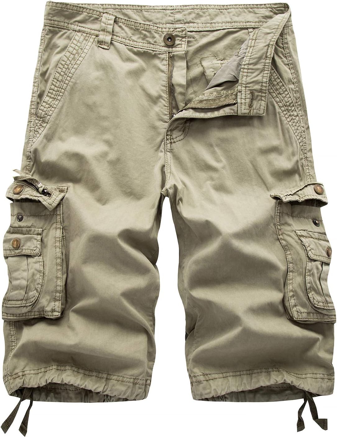IDEALSANXUN Men's Casual Loose Fit Multi-Pockets Cargo Shorts