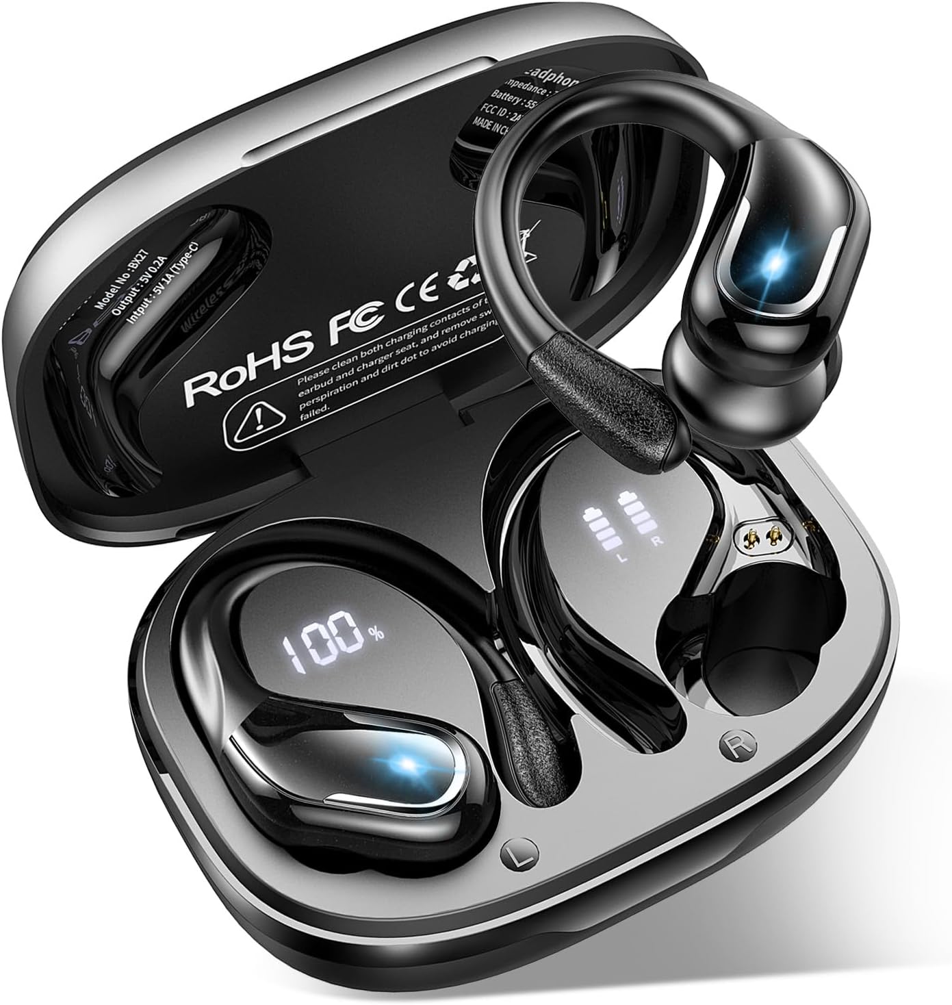 Ltinist Wireless Earbuds: 75H Battery, Pure Bass, Waterproof