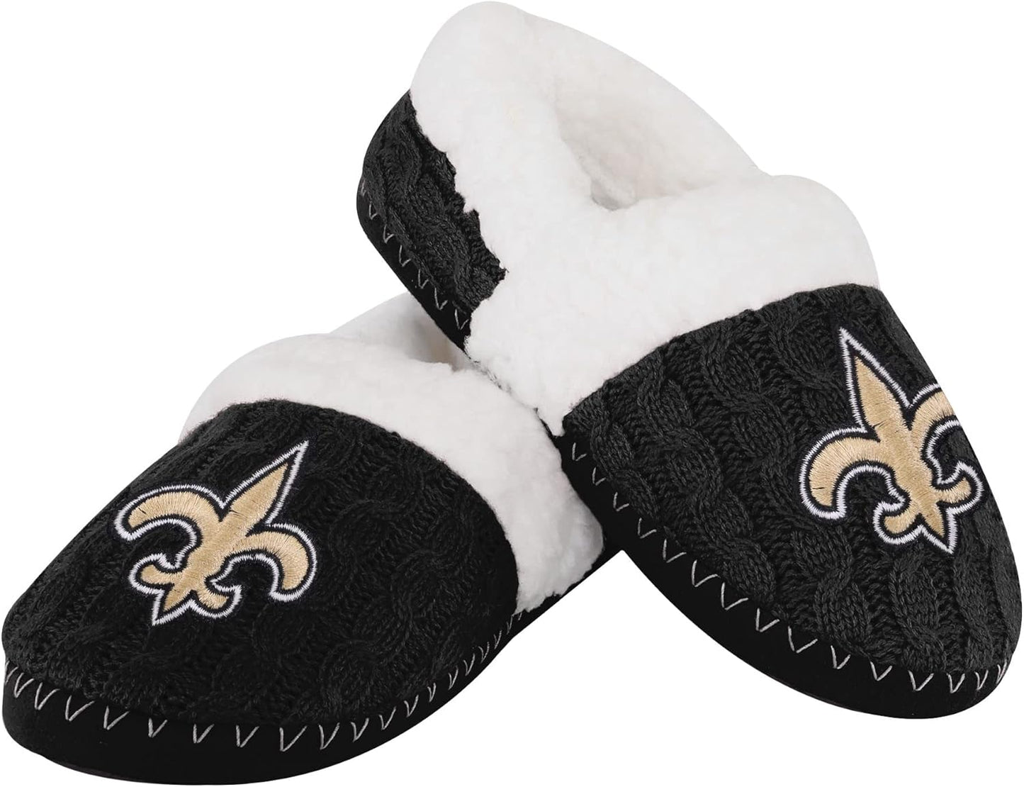 FOCO Women's NFL Team Color Moccasin Slippers for Comfort
