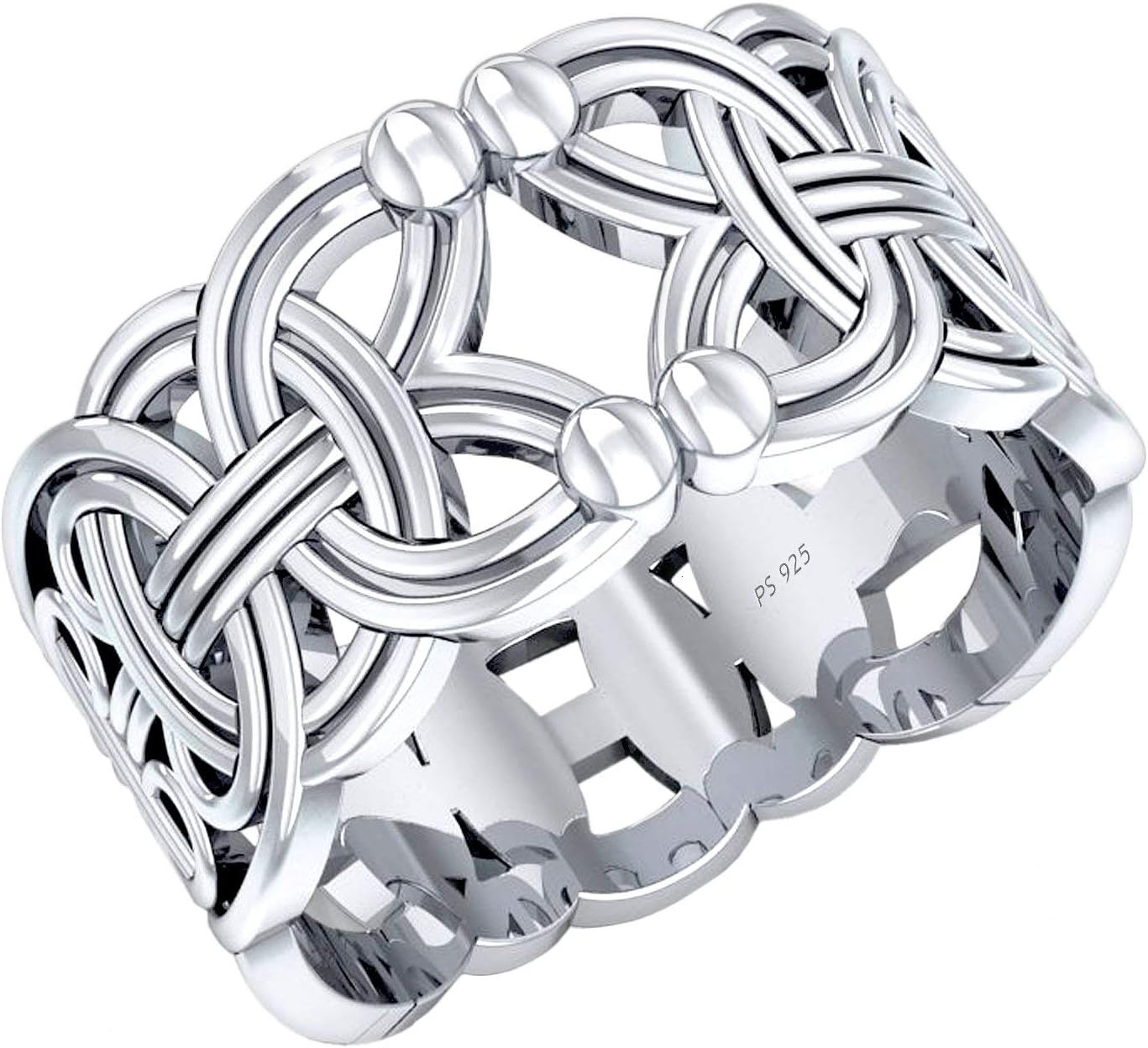 Men's 0.925 Sterling Silver Viking Borre Braid Ring Band Review