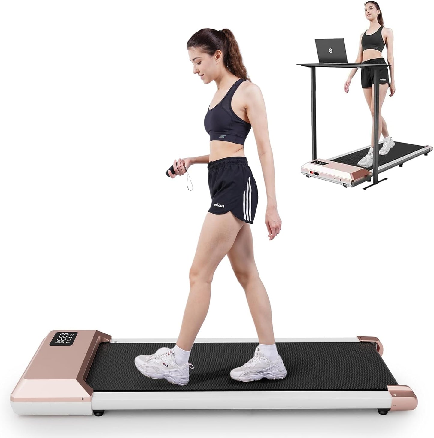 DeerRun Walking Pad 2025 Smart Under Desk Treadmill for Home