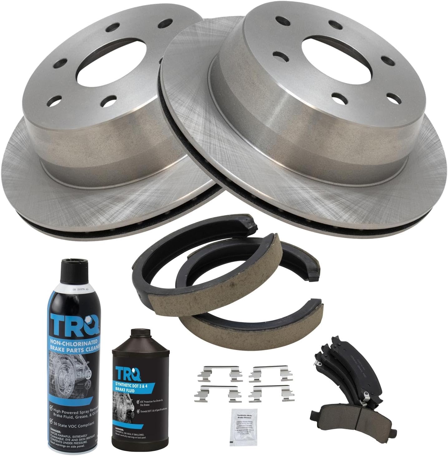 TRQ Rear Brake Pad & Rotor Kit for Cadillac Escalade & More