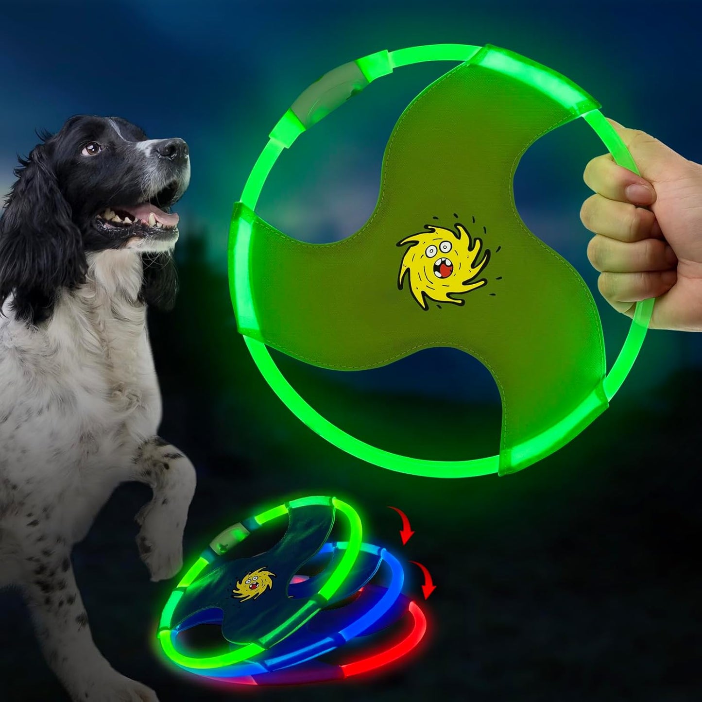 Glow in The Dark Flying Disc for Dogs - Vizbrite