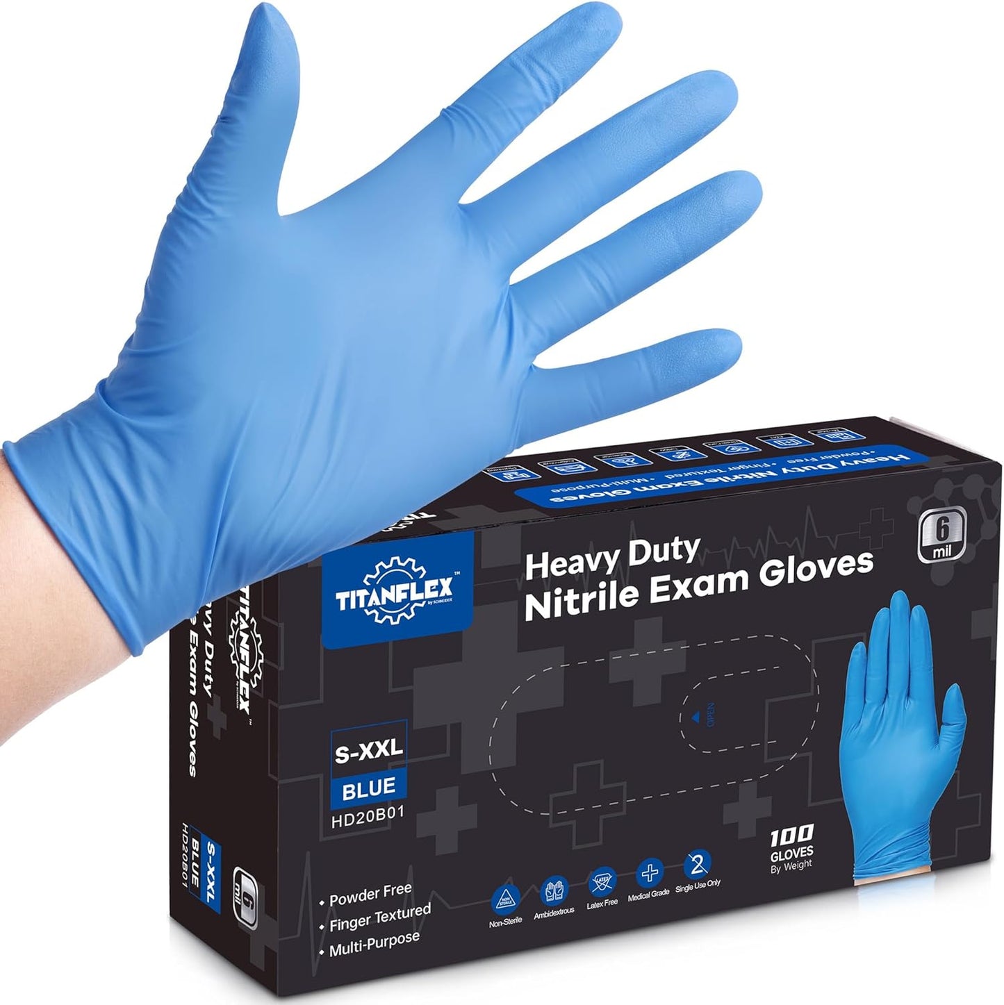 Schneider Heavy-Duty Nitrile Gloves by TitanFlex