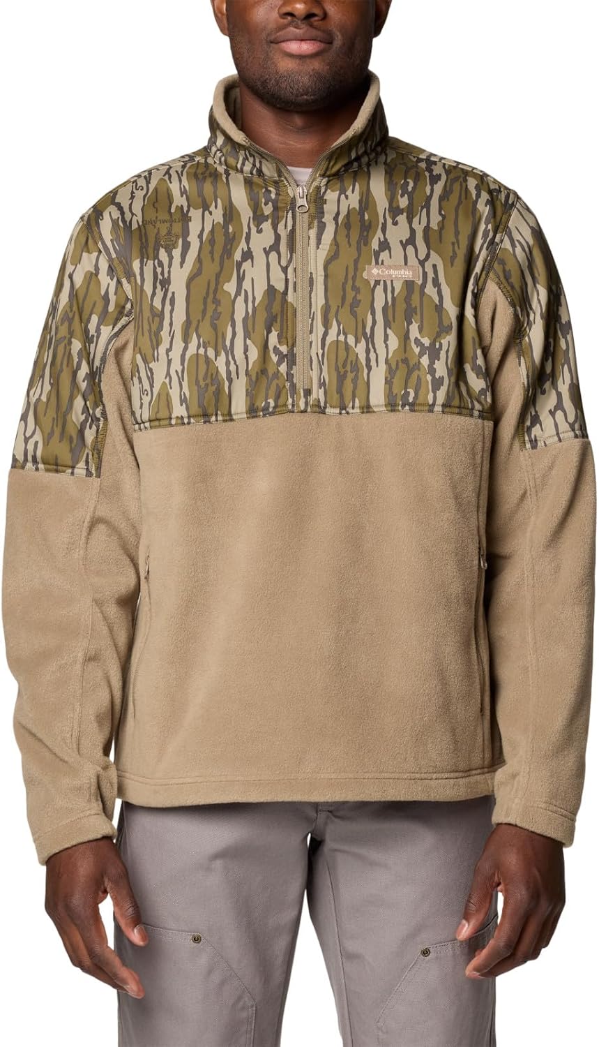 Columbia mens Phg Fleece Overlay II 1/4 Zip for Rugged Style