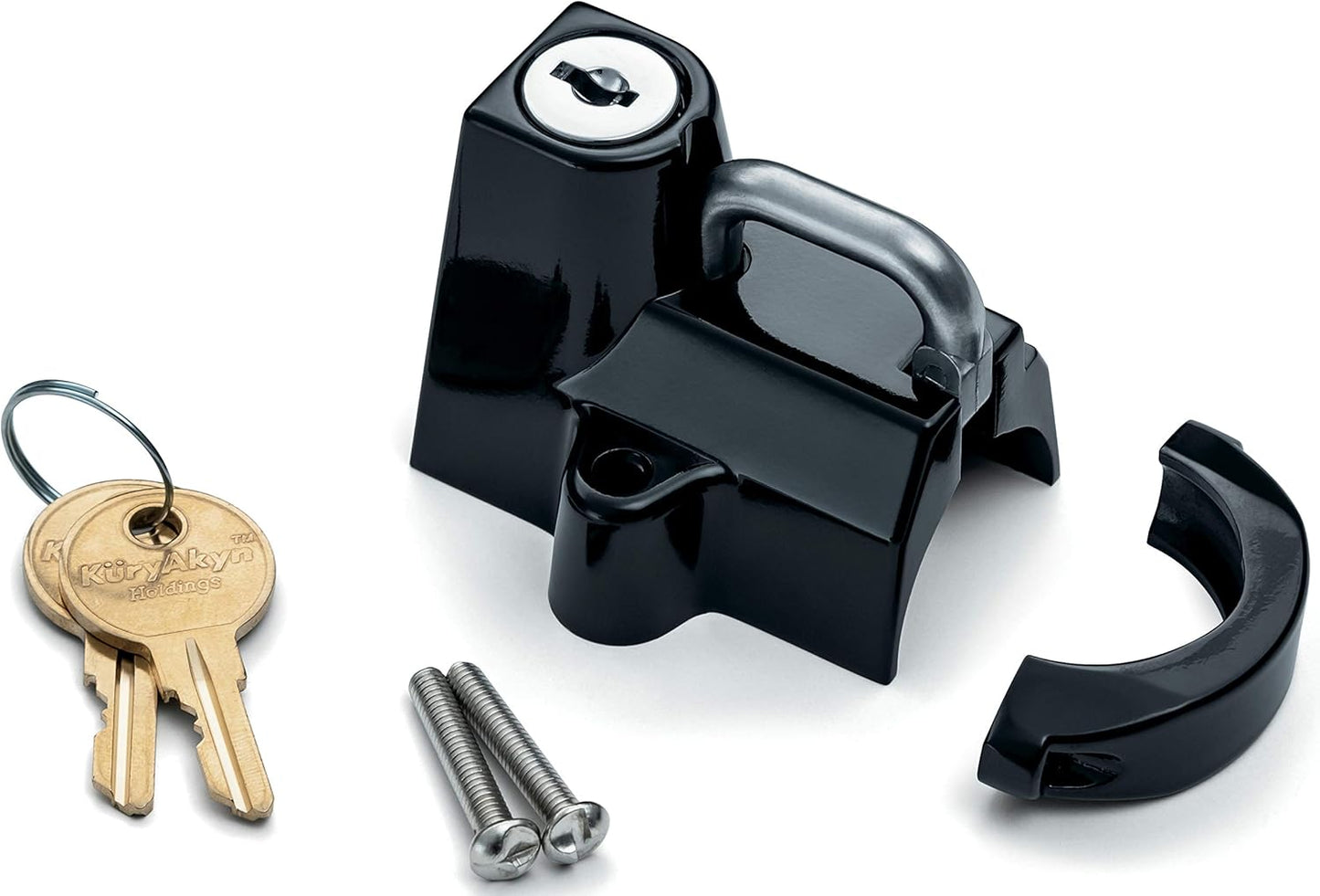 Kuryakyn 4618 Helmet Security Lock: Universal Tamper-Proof, Gloss Black