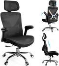 Ergonomic Office Chair Computer X-Shaped Chair Mesh PU Leather