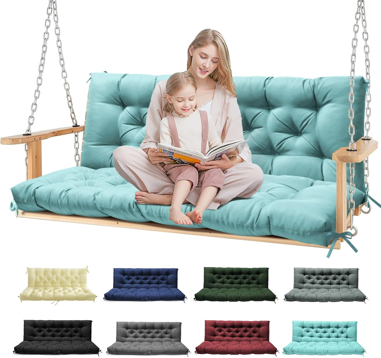 Porch Swing Cushions Waterproof for Outdoor Furniture Replacement