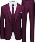 WULFUL Mens Slim Fit Suit for Weddings and Business Events