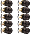 Probrico Privacy Bronze Door Knob for Bedroom Bathroom - 10 Pack
