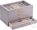 Lolalet Jewelry Box Organizer 4-Layer - Glass Lid Jewelry Case