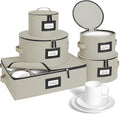 China Storage Containers Plate and Wine Glass Organizer - Quilted