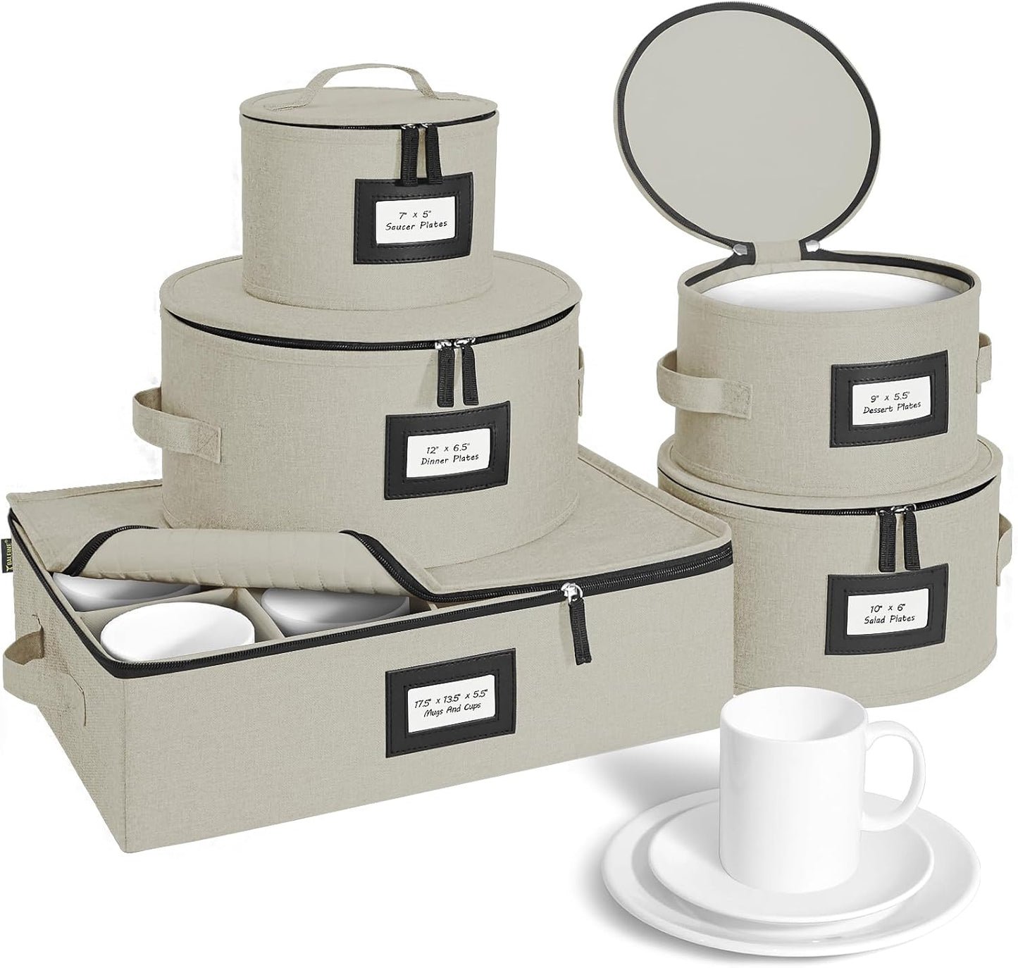 BALEINE China Storage Containers for Safe Wine Glasses & Plates