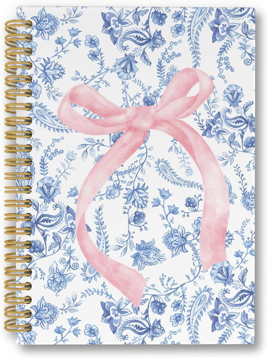Vintage Floral Spiral Notebook - Girly Chic 5.5x8.3