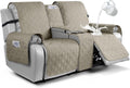 VANSOFY Loveseat Recliner Cover - 100% Waterproof Protection