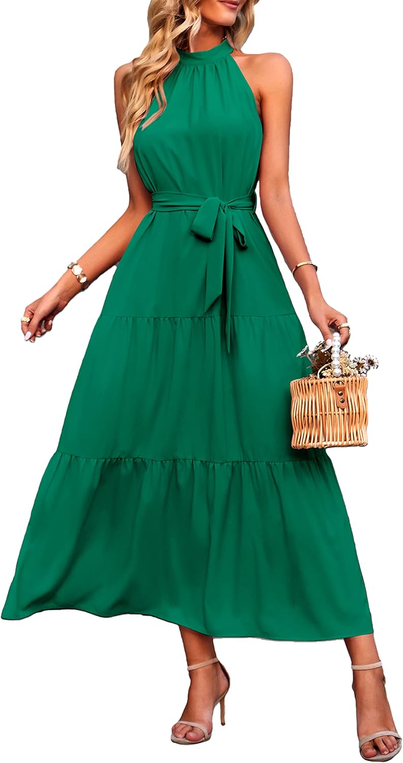 PRETTYGARDEN Women's Summer Floral Maxi Sun Dress for Style