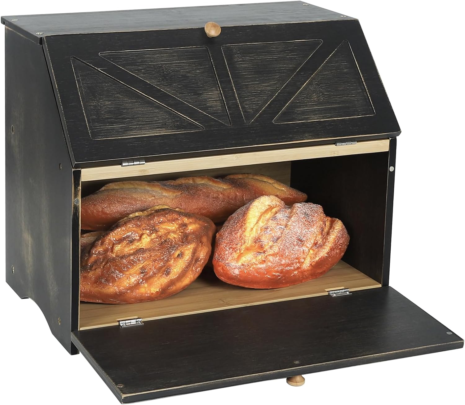 HOMEKOKO Double Layer Large Bread Box for Fresh Storage