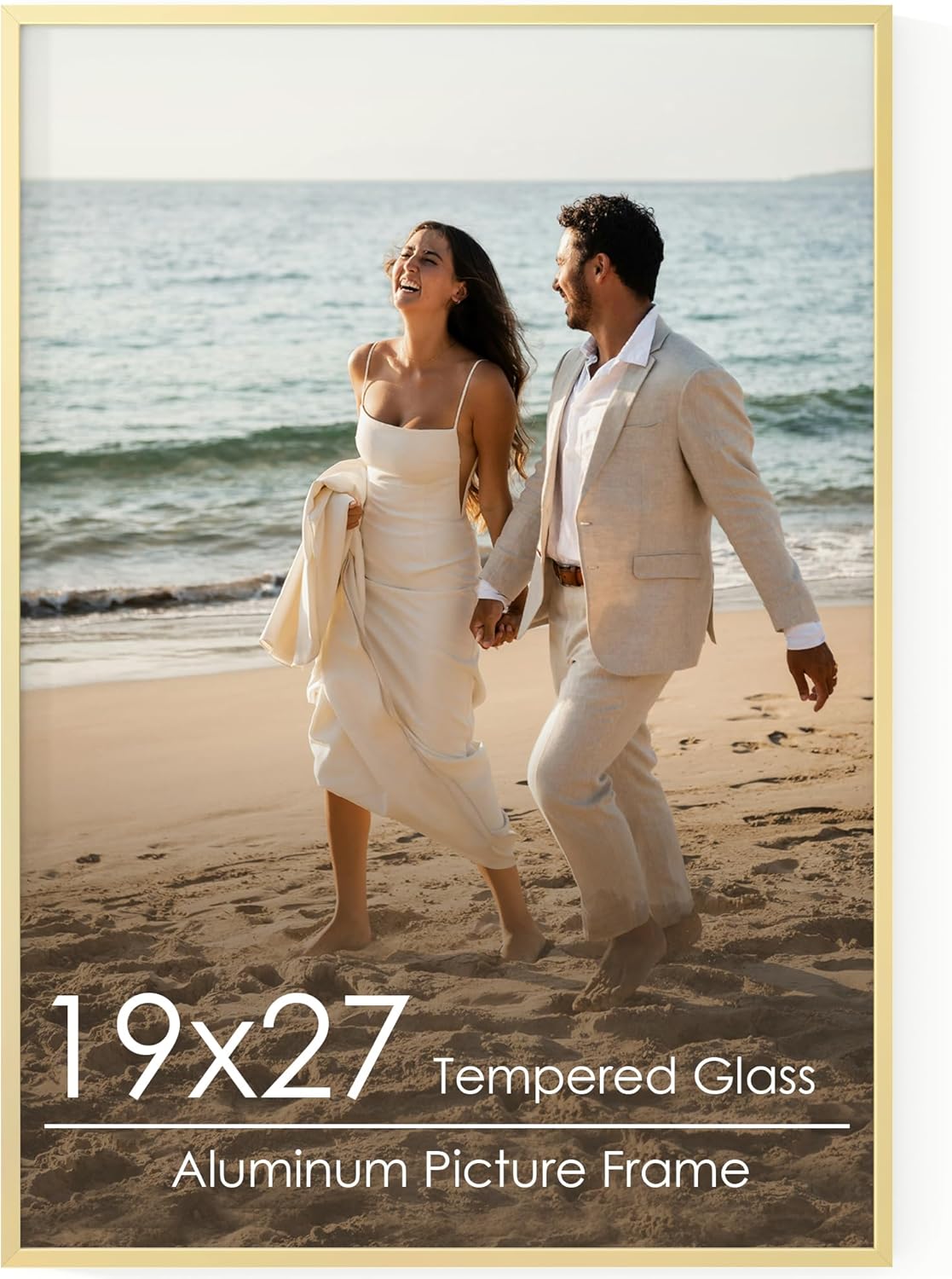 19x27 Metal Picture Frame - Gold Aluminum Frame for Art