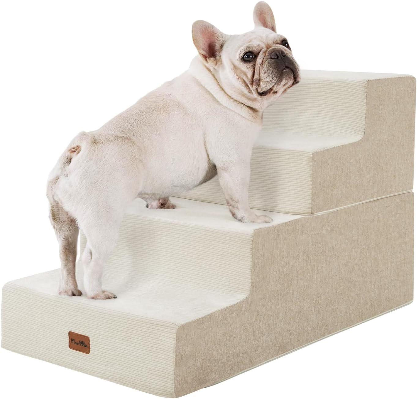 Made4Pets Dog Steps for Bed - Extra Wide Pet Stairs for Comfort