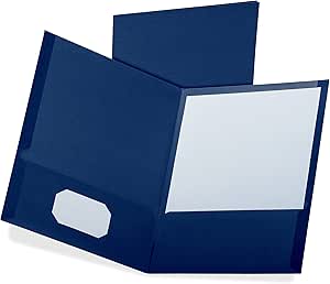Oxford Linen Finish Two-Pocket Folders for Professional Use