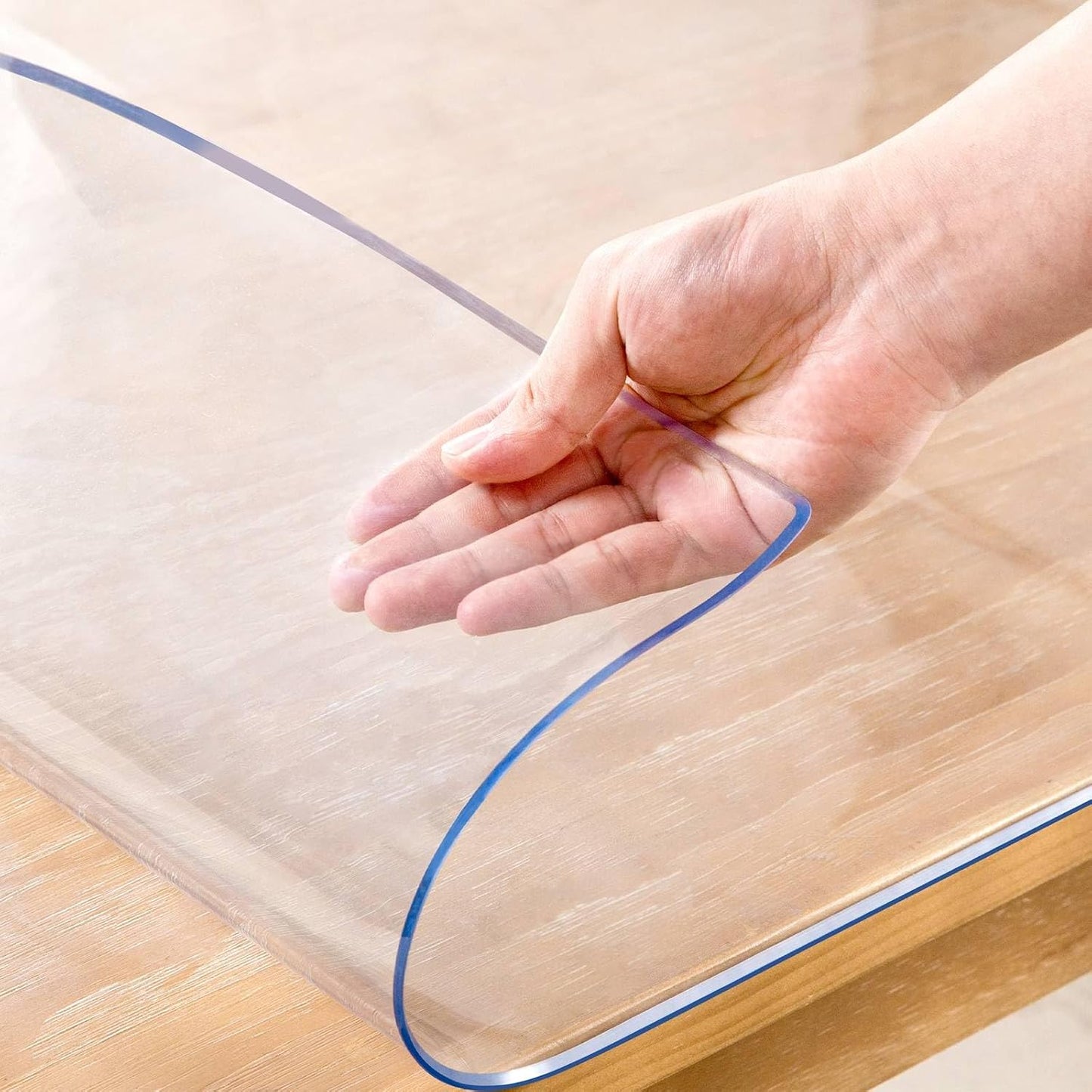 48 x 48 Inch Clear Table Cover Protector for Dining Room Use