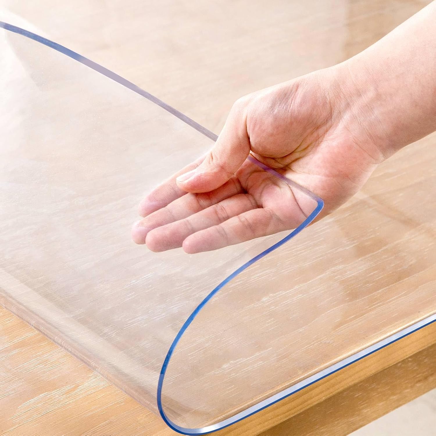 48 x 48 Inch Clear Table Cover Protector for Dining Room Use
