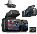 4K 3-Channel Dash Cam with Wi-Fi GPS and Voice Control - Clear 4K Road
