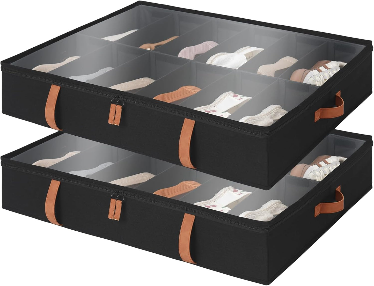 StorageWorks Under Bed Shoe Organizer for Closet, 2-Pack