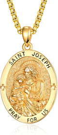 Faith-Inspired Amulet Necklace for Men with 925 Silver Medals