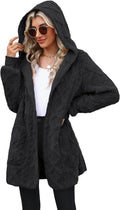 Yanekop Womens Oversized Sherpa Jacket Long Cardigan Sweater - Cozy