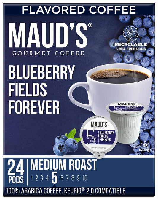 Blueberry Bliss Coffee Pods - 100% Arabica Medium Roast - Keurig Compatible