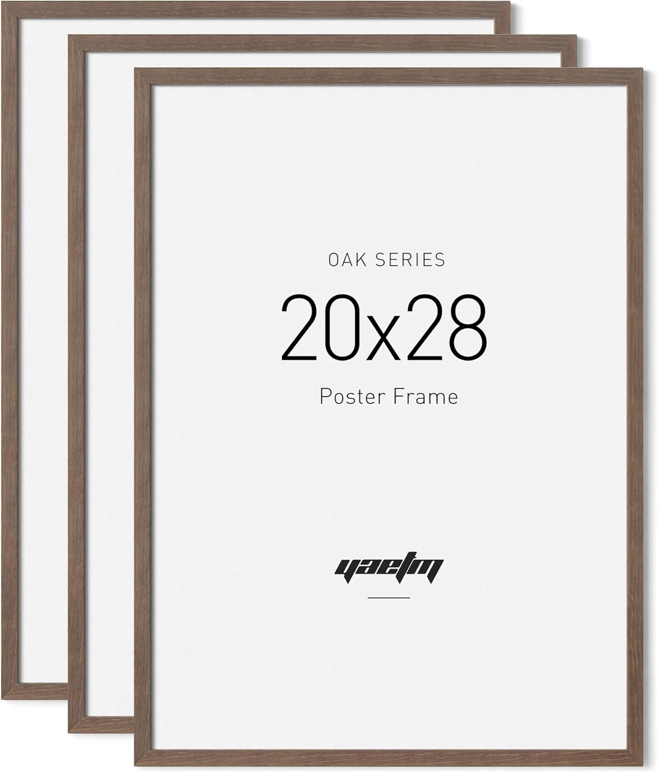 Yaetm 20x28 Picture Frame Set - Elegant Walnut Wood Design