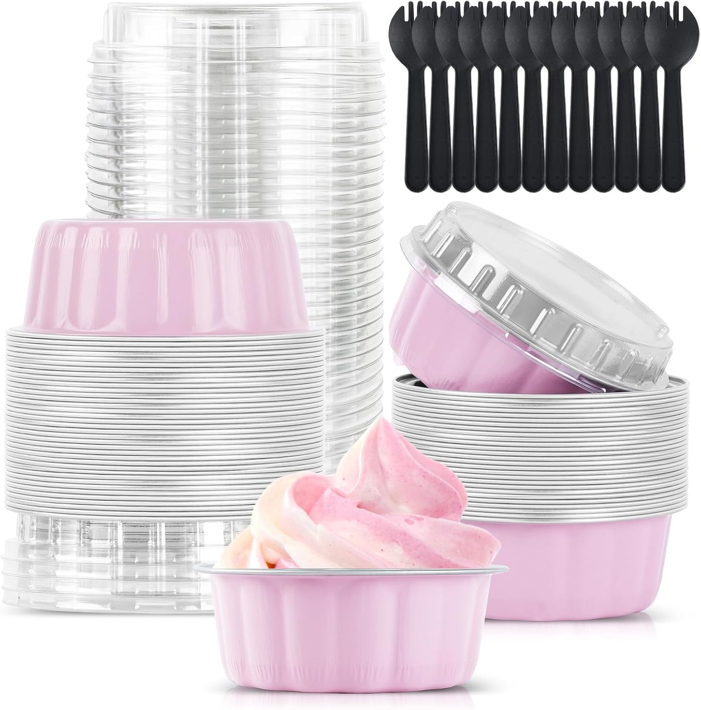 120 Pcs Round Mini Cake Pans with Lids for Any Occasion