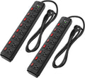 8 Outlet Power Strip with 8 Individual Switches - Heavy Duty Surge
