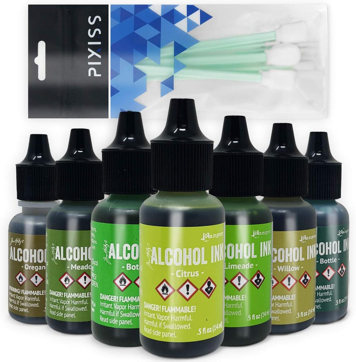 Greens Alcohol Inks Set for Vibrant Art Projects and Crafts