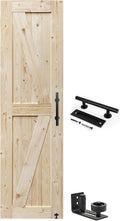 Unfinished Barn Door 24in x 84in Solid Wood for Modern Spaces
