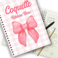 Coquette Pink Bow Notebook Spiral Notebook for Girls - Portable A5