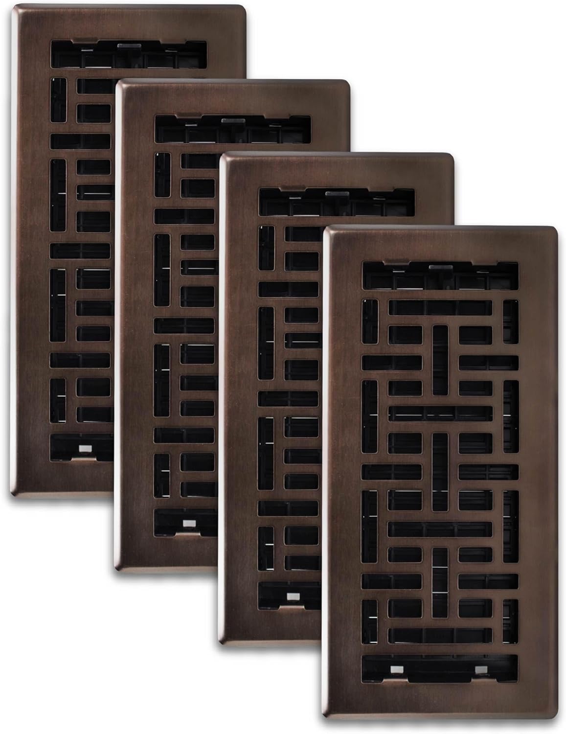Decor Grates 4-Pack AJH410-RB Oriental Floor Register 4x10 in