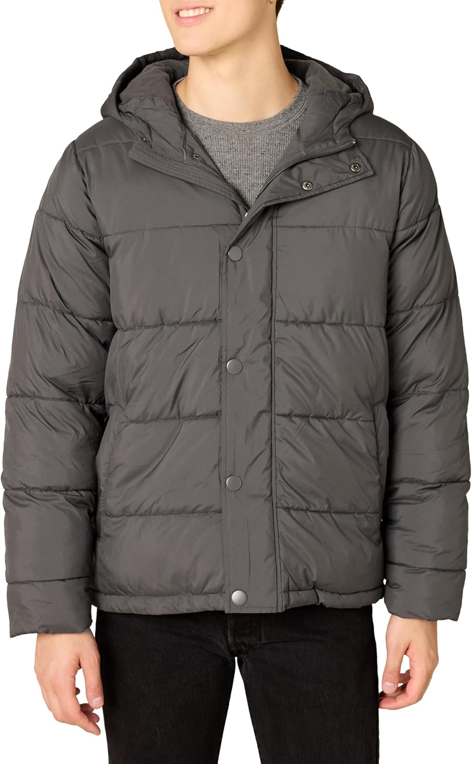 Men's Heavyweight Hooded Puffer Coat for Cold Weather Comfort