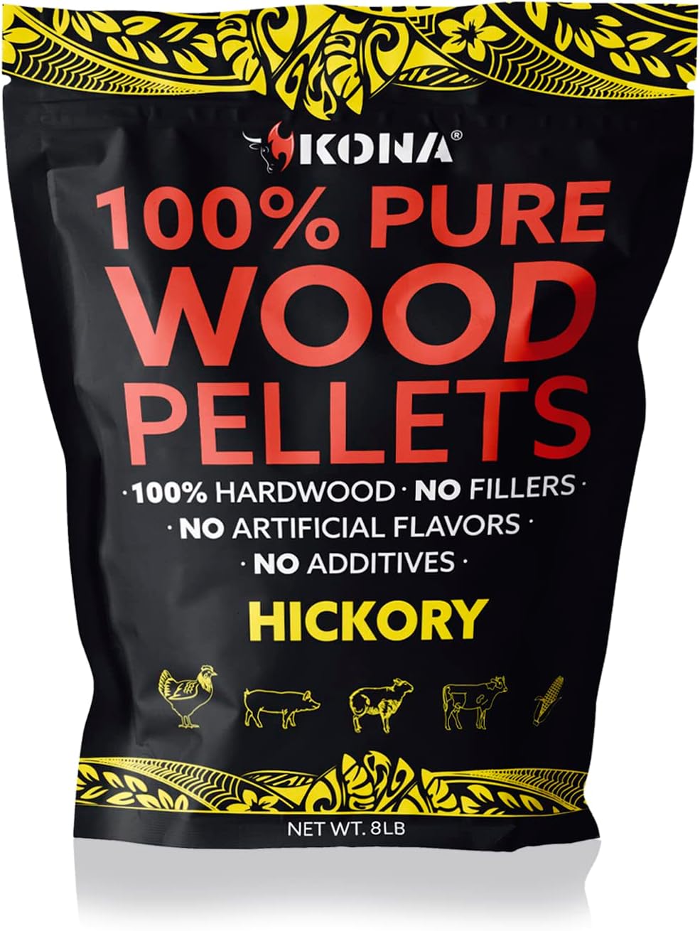 Kona 100% Hickory Smoker Pellets for Ninja Woodfire Grill